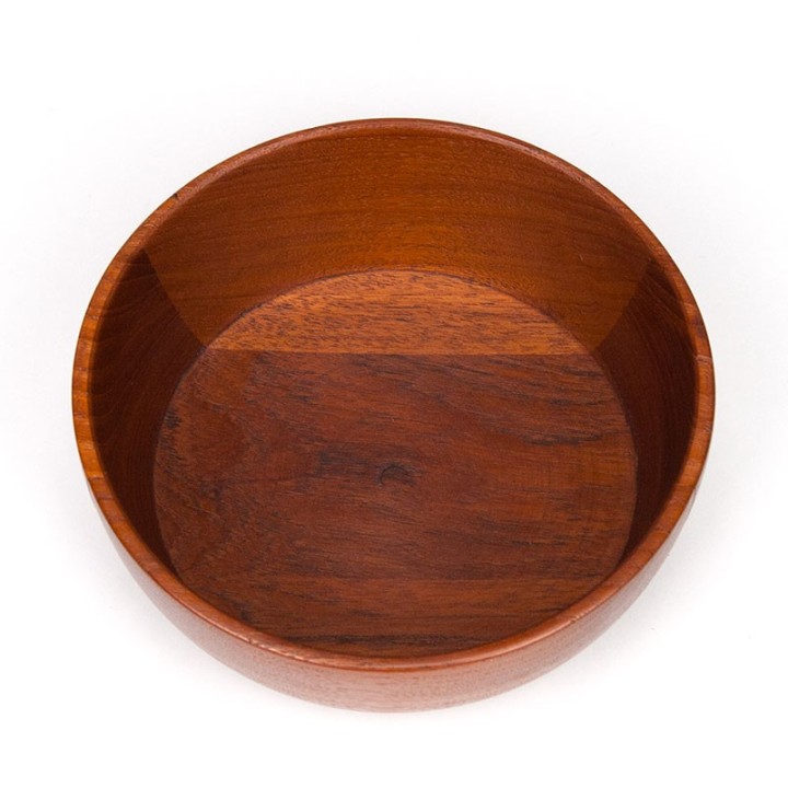 Danish teak vintage serving bowl round