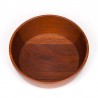 Danish teak vintage serving bowl round