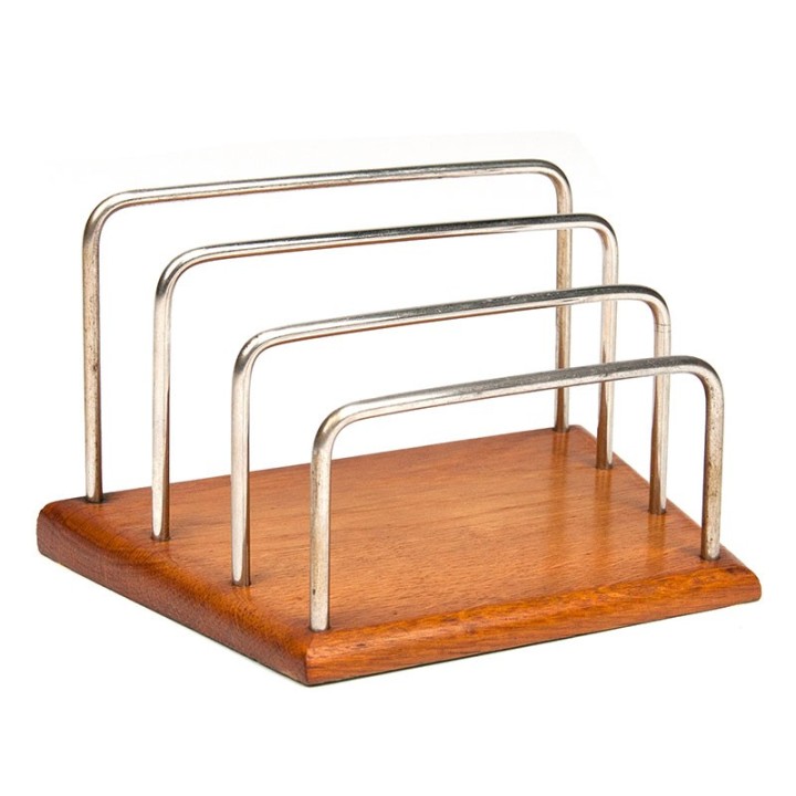 Vintage Danish Mid-Century Oak Letter Holder