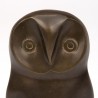 Abstractly designed vintage sculpture of an owl