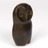 Abstractly designed vintage sculpture of an owl