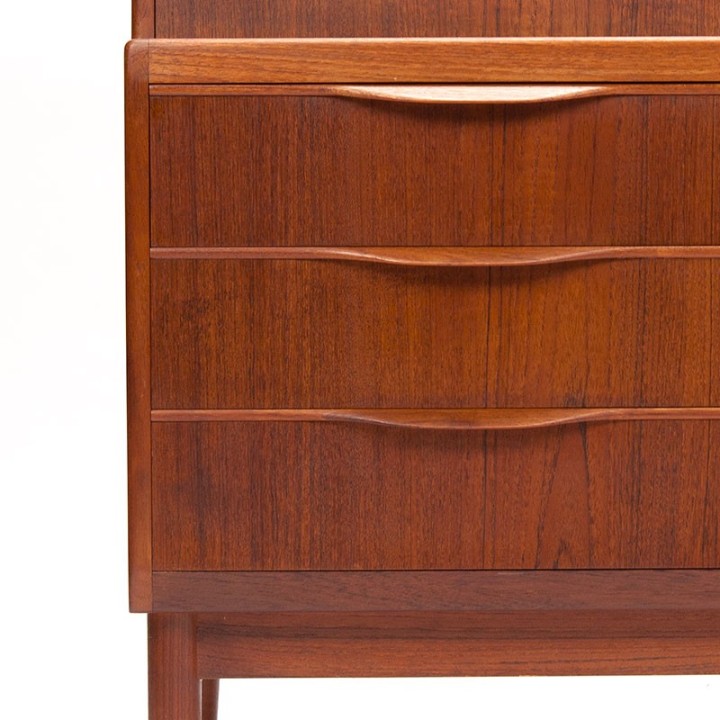 Erling Torvits vintage Deense secretaire voor Klim Møbelfabrik