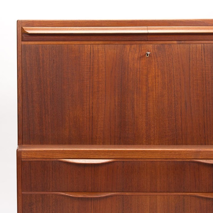 Erling Torvits vintage Deense secretaire voor Klim Møbelfabrik