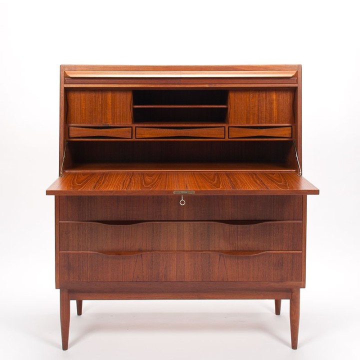Erling Torvits vintage Deense secretaire voor Klim Møbelfabrik