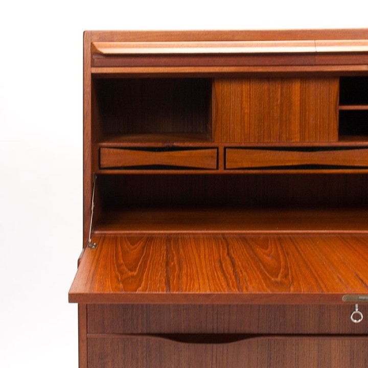 Erling Torvits vintage Deense secretaire voor Klim Møbelfabrik