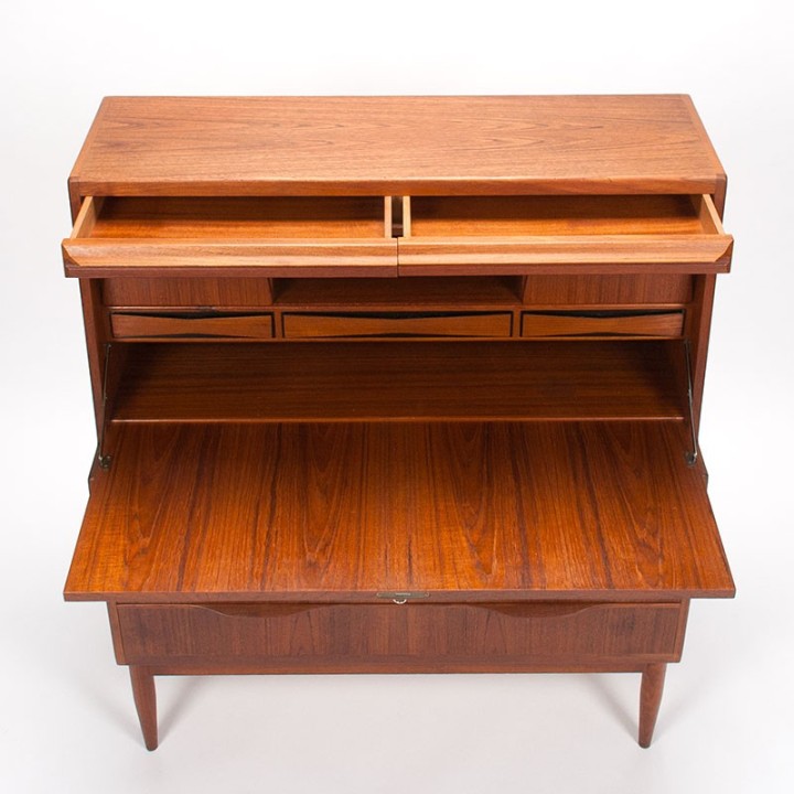 Erling Torvits vintage Deense secretaire voor Klim Møbelfabrik
