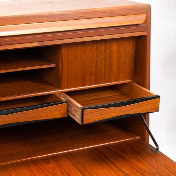 Erling Torvits vintage Deense secretaire voor Klim Møbelfabrik