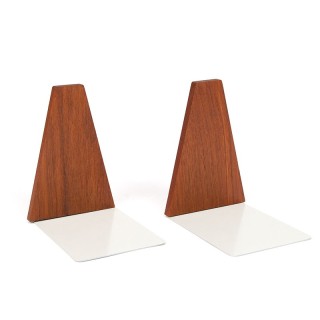 Deense Mid-Century set van 2 vintage boekensteunen