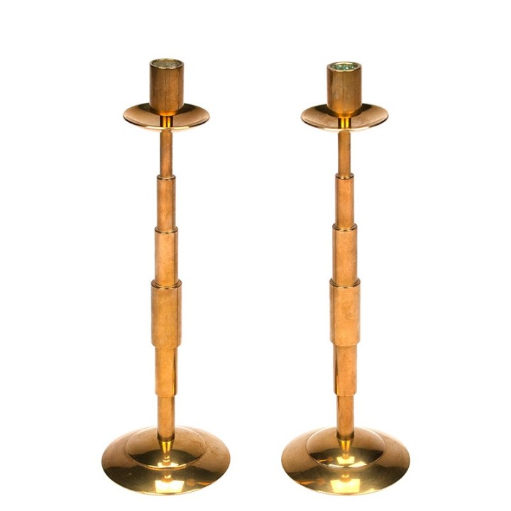 Dantorp Mid-Century vintage Deense design kandelaars in messing