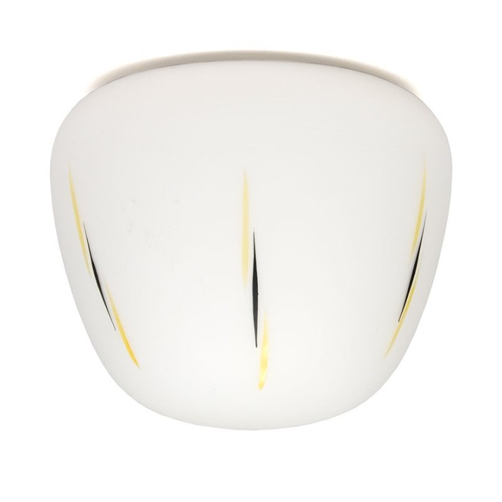 Vintage 1950s milk glass ceiling lamp