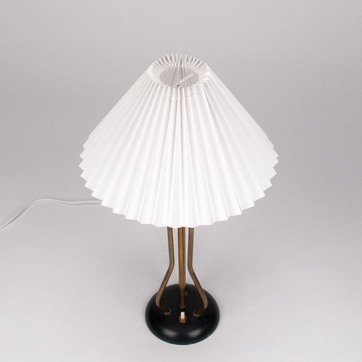 Set Mid-Century vintage tafellampen met messing details