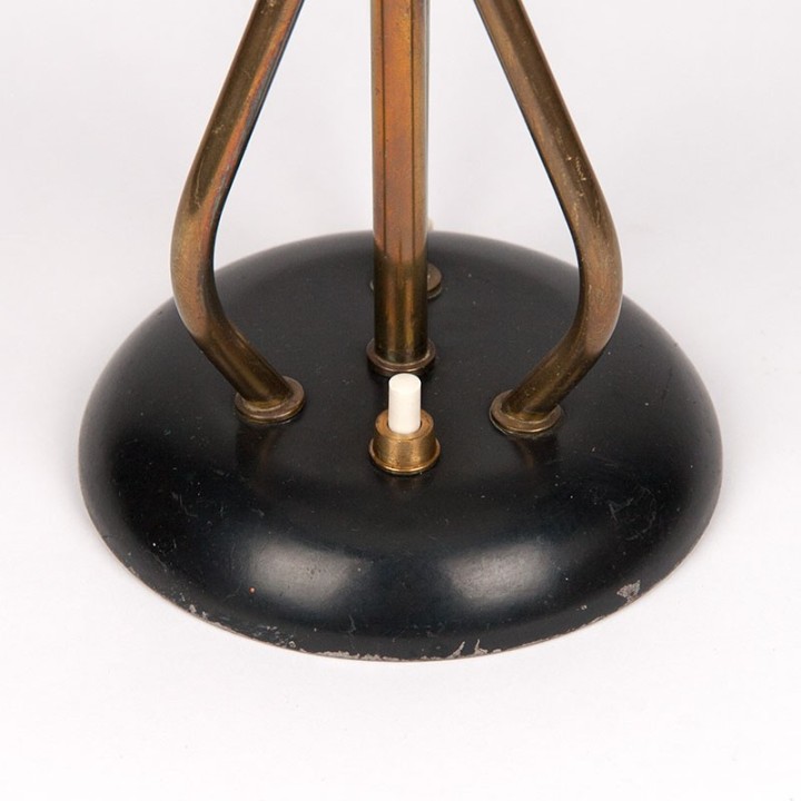 Set Mid-Century vintage tafellampen met messing details