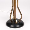 Set of Mid-Century vintage table lamps with brass details