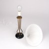 Set of Mid-Century vintage table lamps with brass details