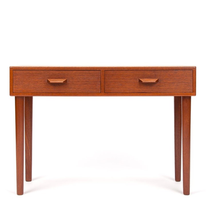 Danish Mid-Century Teak Cabinet with 2 Small Drawers