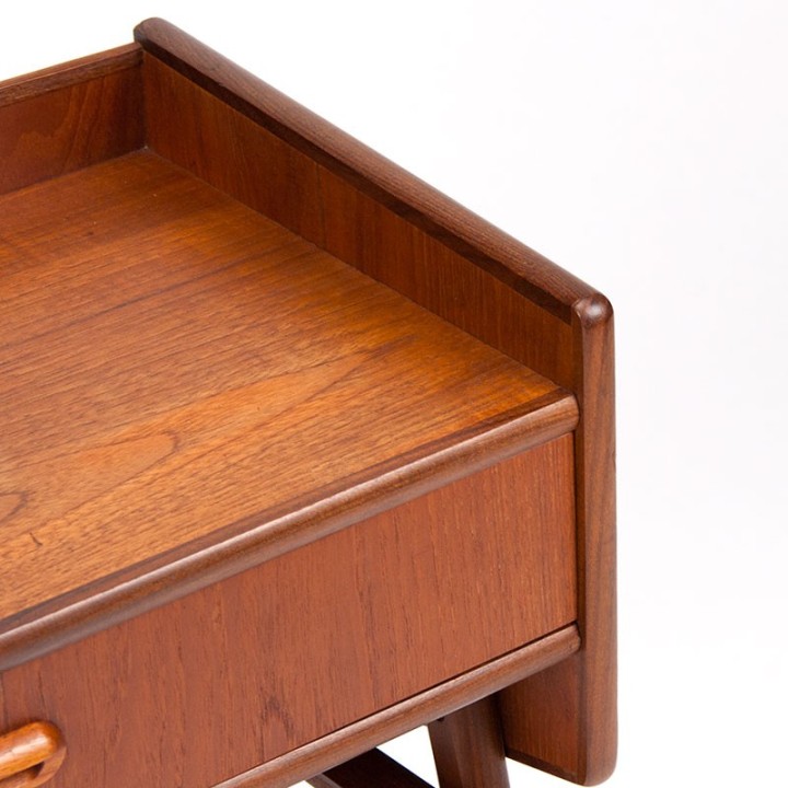 Teakhouten vintage Mid-Century kleine kast met lade