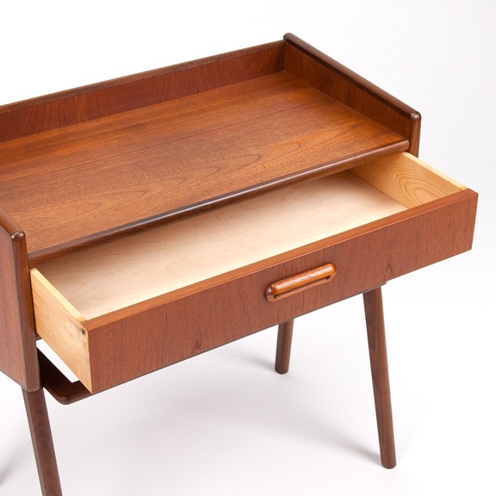 Teakhouten vintage Mid-Century kleine kast met lade