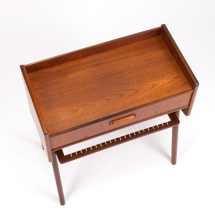 Teak Vintage Mid-Century Small Cabinet with Drawer