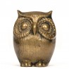 Vintage small brass statue of an owl