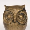 Vintage small brass statue of an owl