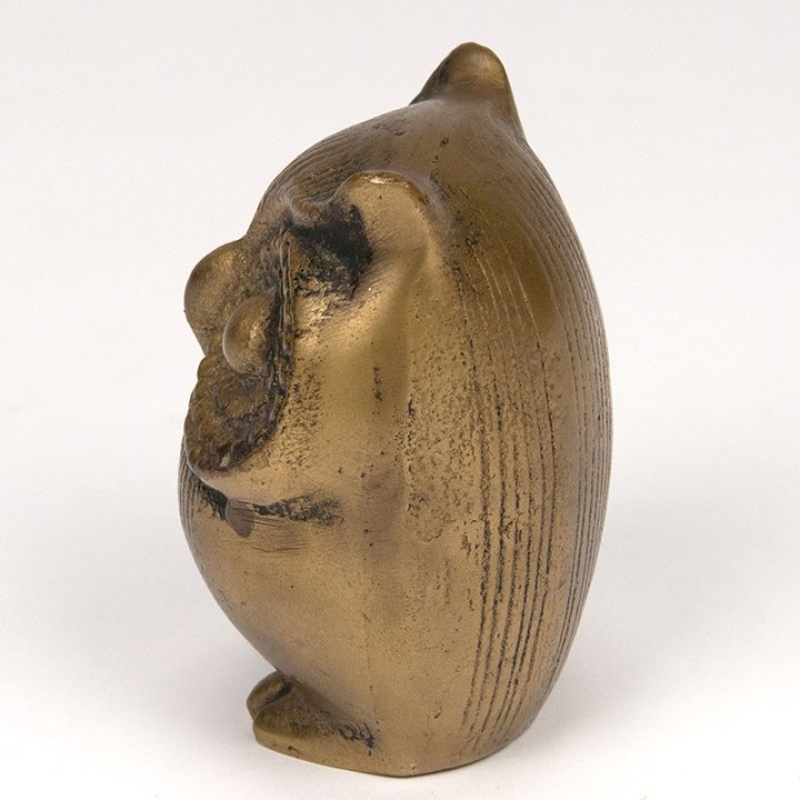 Vintage small brass statue of an owl