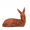 Teak vintage statue of a deer