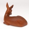 Teak vintage statue of a deer