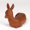 Teak vintage statue of a deer