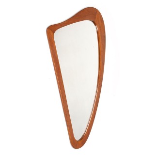Danish organically shaped vintage mirror