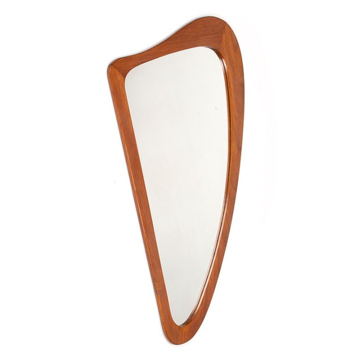 Danish organically shaped vintage mirror
