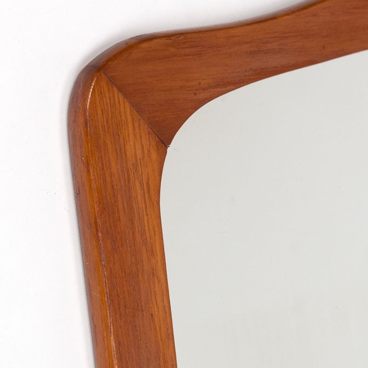 Danish organically shaped vintage mirror