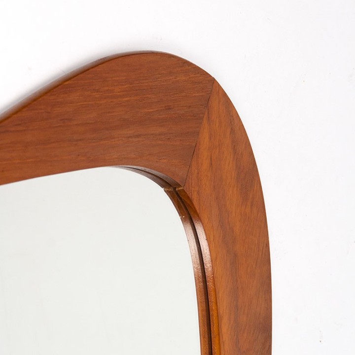 Danish organically shaped vintage mirror