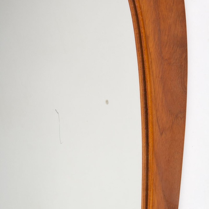 Danish organically shaped vintage mirror