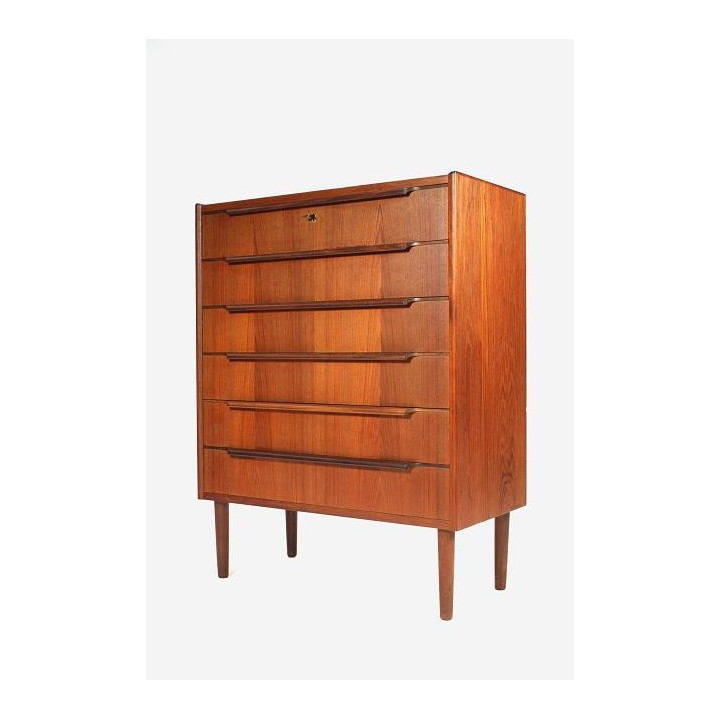 Ladekast in teakhout uit Denemarken jaren 60 - Retro Studio