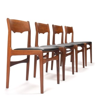 Danish set of 4 teak vintage chairs