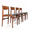 Danish set of 4 teak vintage chairs