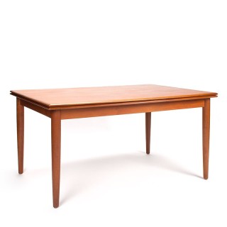 Mid-Century Deense uitschuifbare vintage eettafel in teakhout