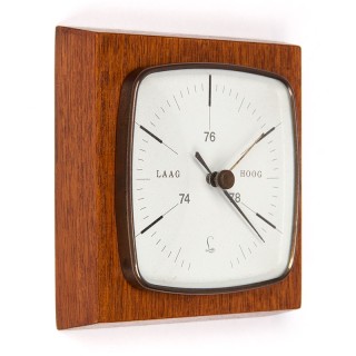 Vintage barometer in teak van Lufft