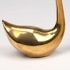 Mid-Century vintage set of 2 brass swans