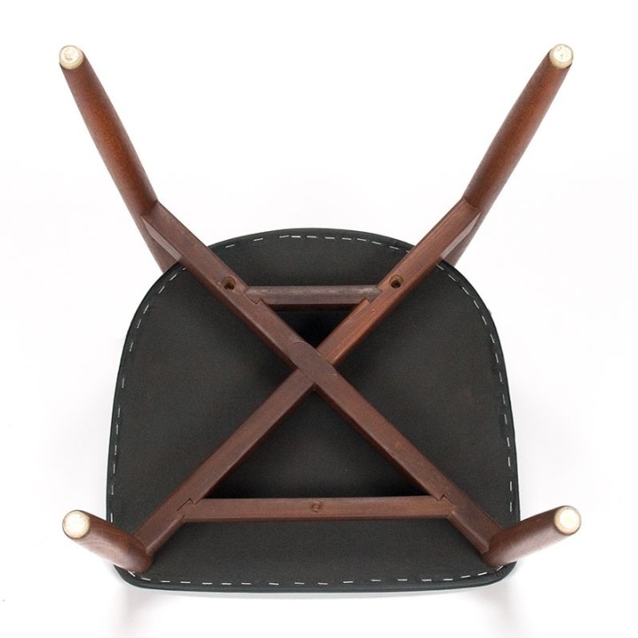 Model 59 Deense vintage eettafel stoel ontwerp Harry Østergaard