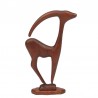 Teak vintage statue of an ibex