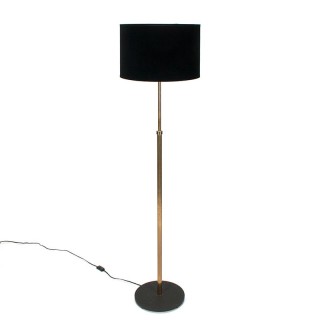 Mid-century Deense vloerlamp in messing en gemoffeld metaal