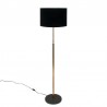 Mid-century Danish floor lamp in brass and powder-coated metal