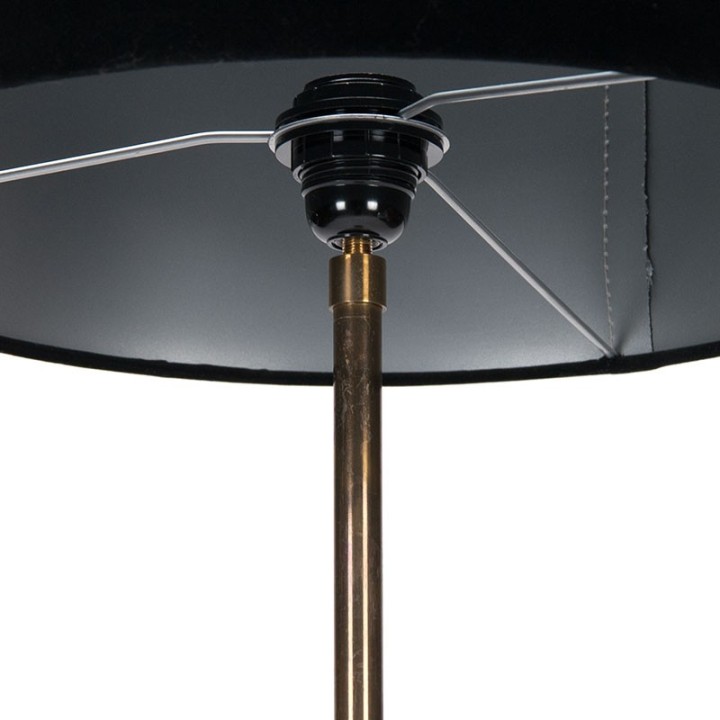 Mid-century Danish floor lamp in brass and powder-coated metal