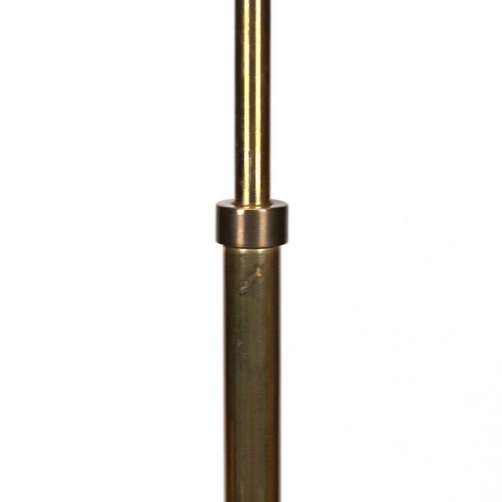 Mid-century Danish floor lamp in brass and powder-coated metal