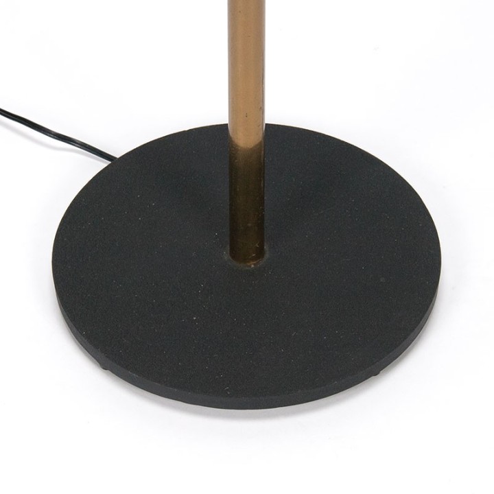 Mid-century Danish floor lamp in brass and powder-coated metal