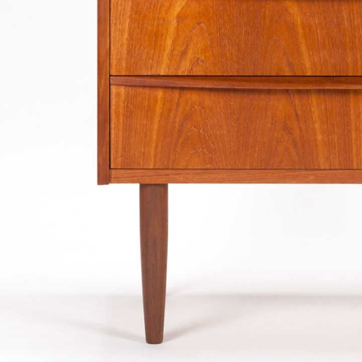 Mid-Century Deense vintage secretaire uitschuifbaar werkblad