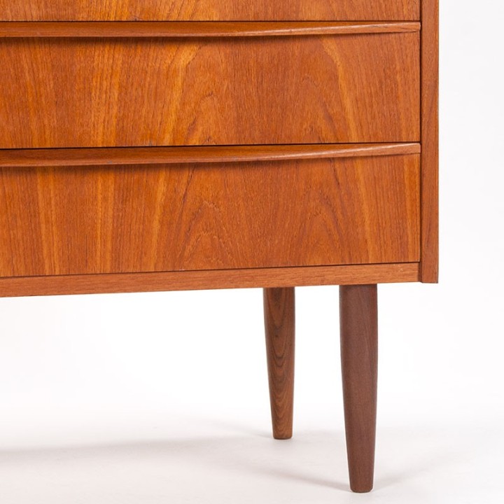 Mid-Century Deense vintage secretaire uitschuifbaar werkblad