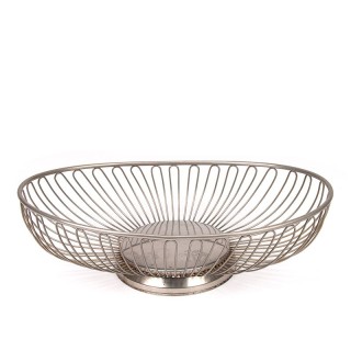 Vintage ovaal model metalen brood- en/of fruitschaal
