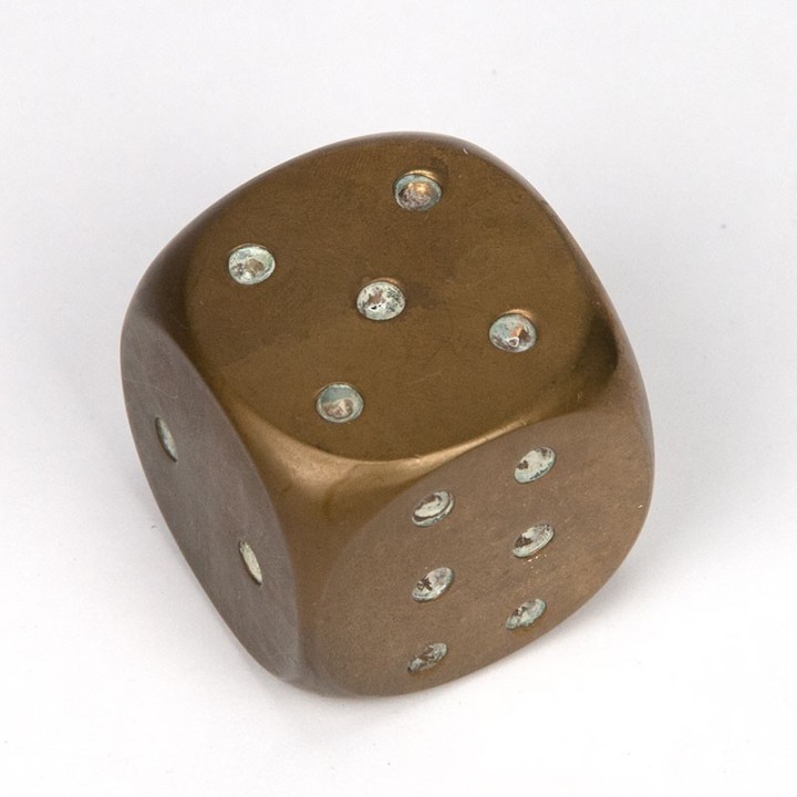 Decorative Mid-Century Brass Dice